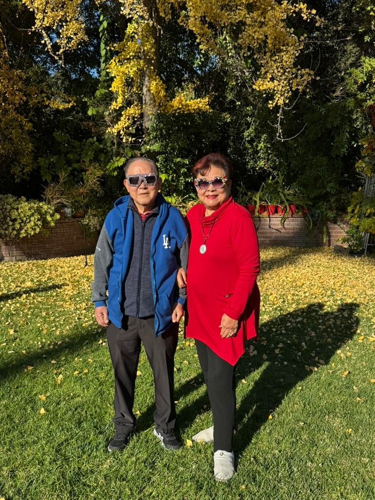 In the backyard in autumn