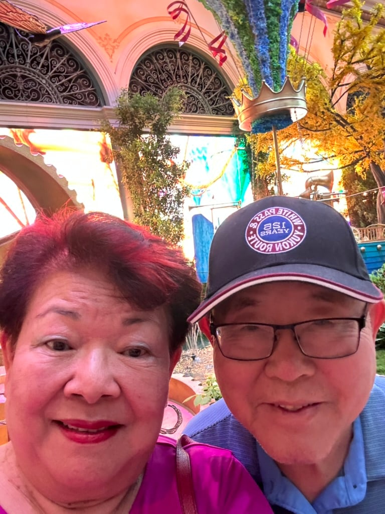 At a hotel conservatory