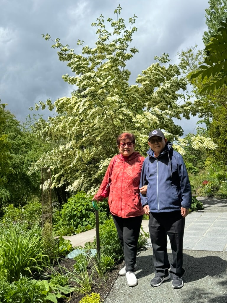 At a botanical garden