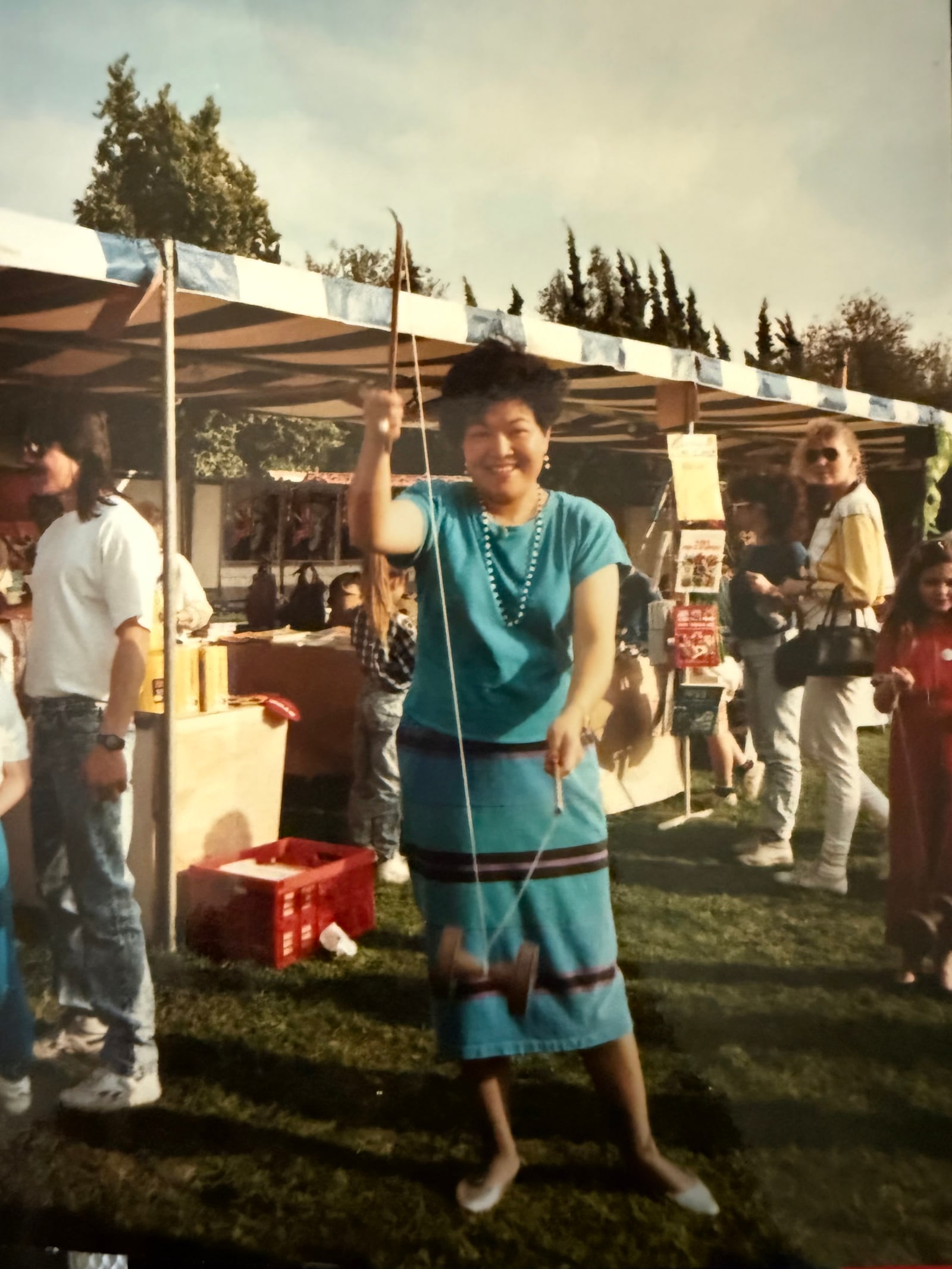At an outdoor fair