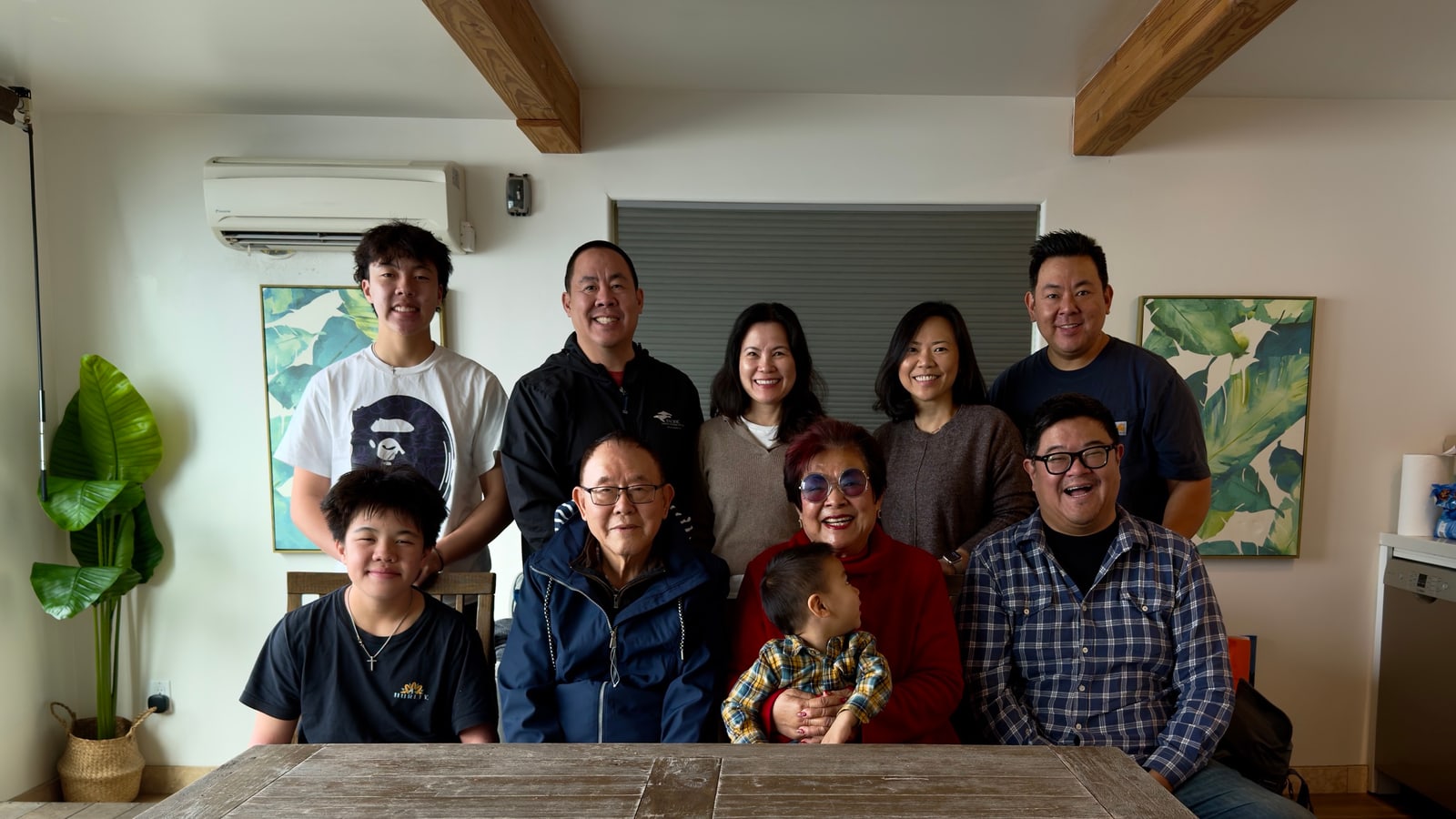 A multigenerational family gathering