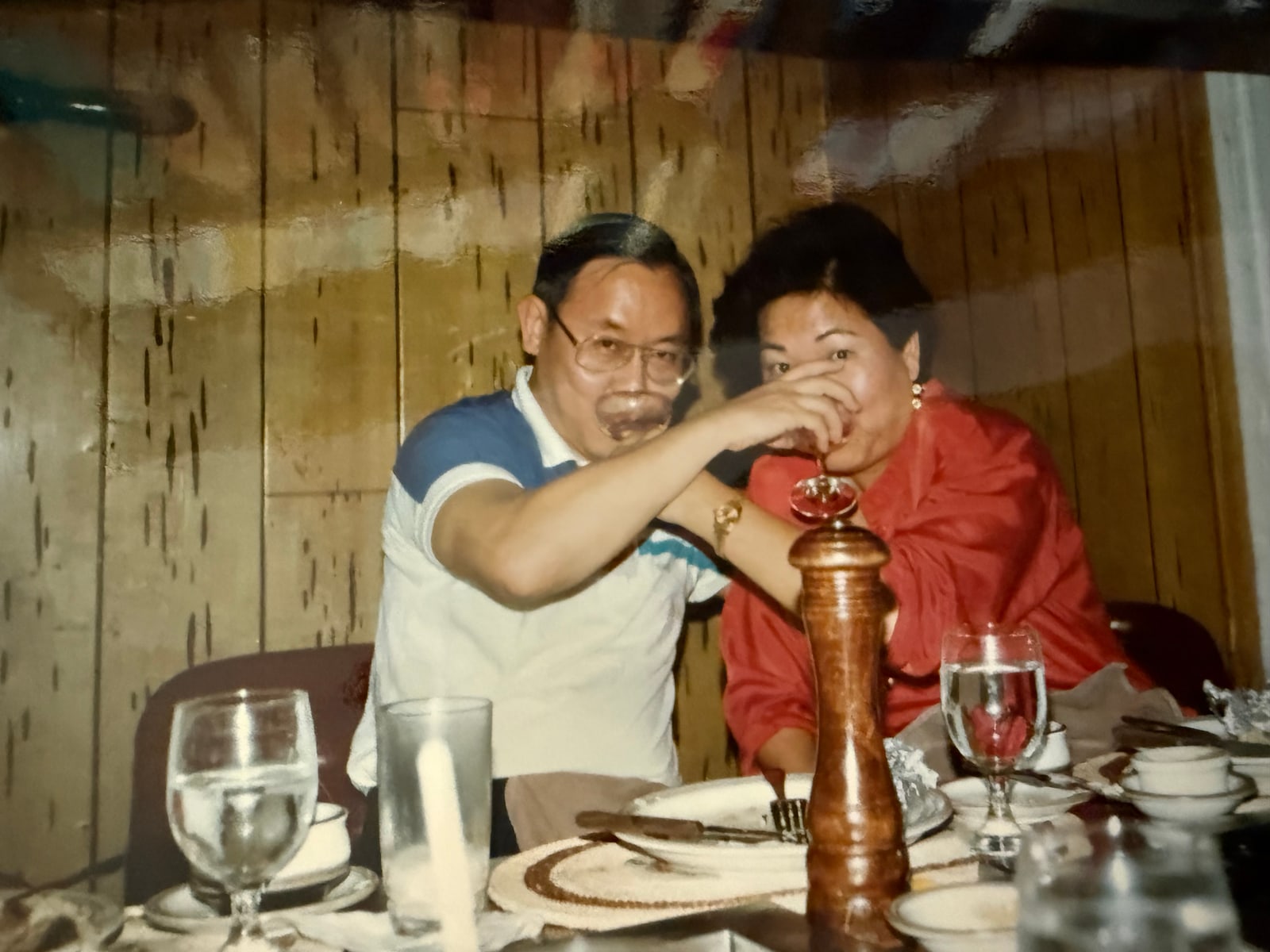 A toast at dinner
