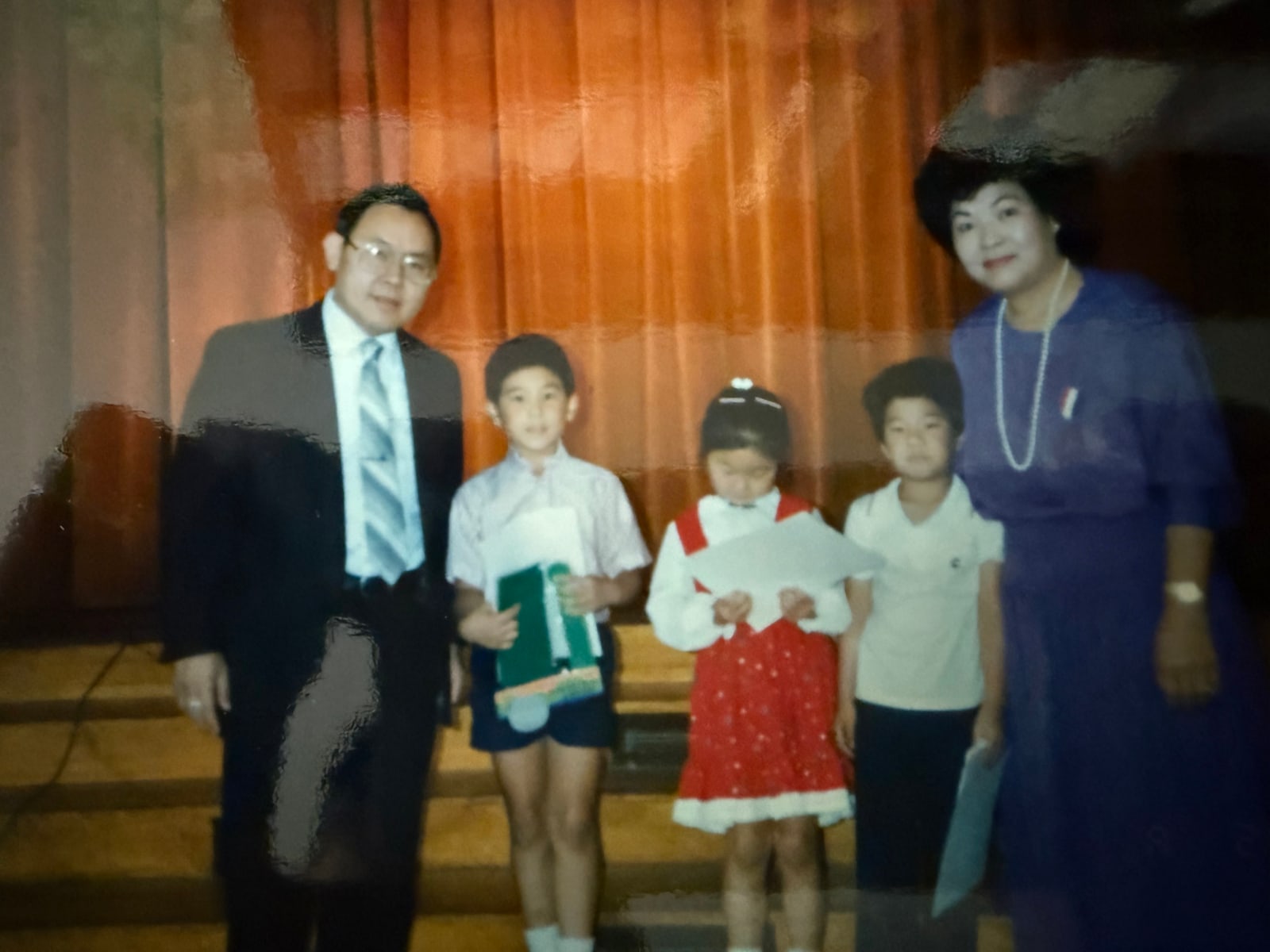 Presenting awards to students