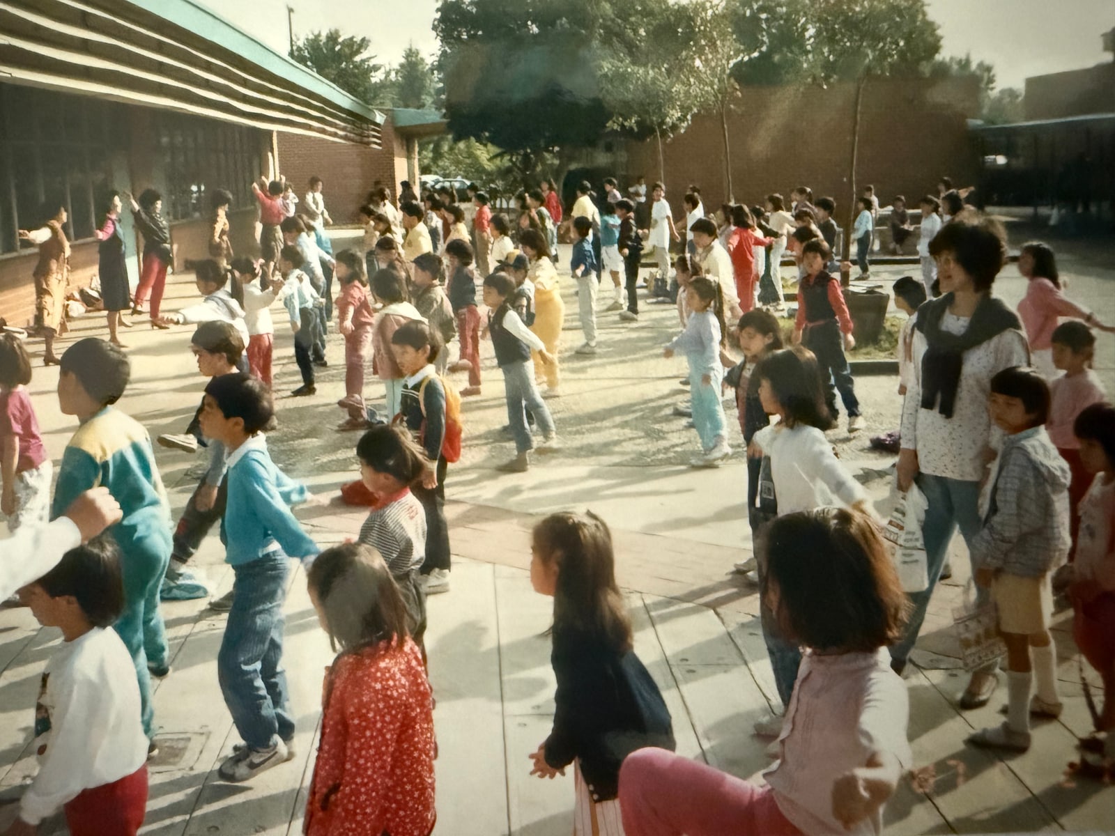 Students at an outdoor activity