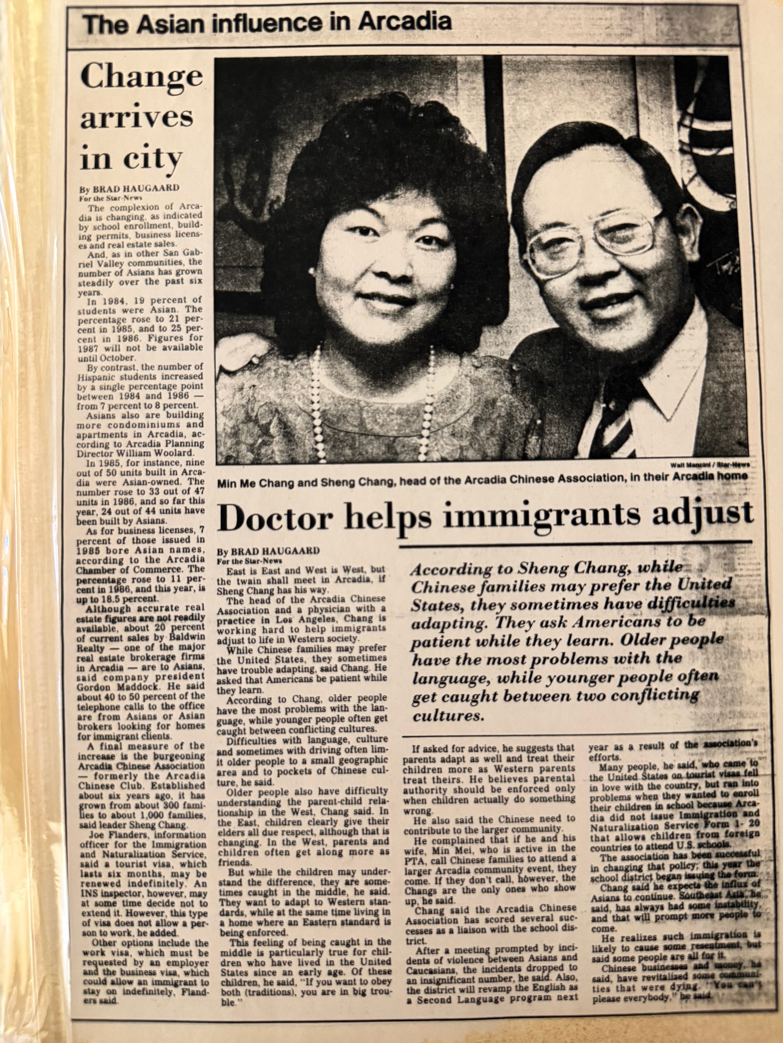 A Star-News feature on the Chinese community in Arcadia