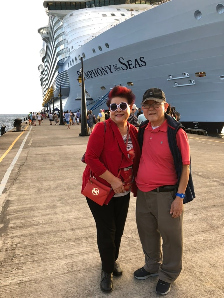 Boarding a cruise ship