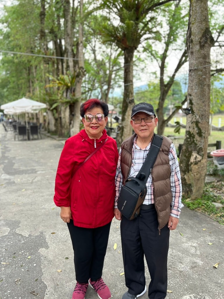 On a park path in Taiwan