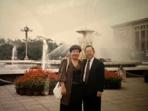 At a plaza in China